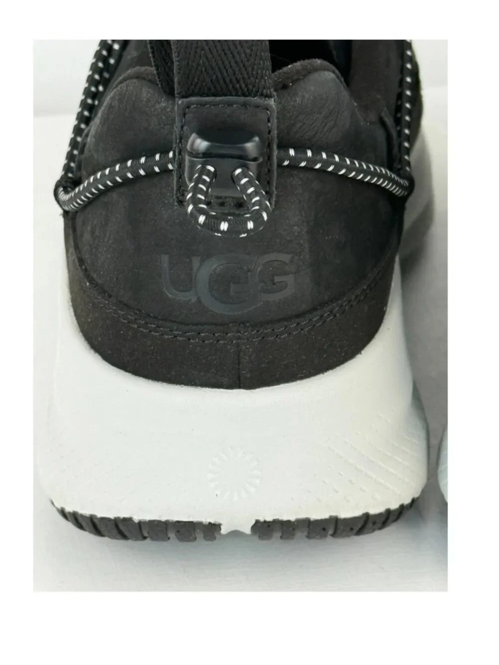Men's 10 - UGG CA78 Heritage Trainer Nubuck Slip-On Sneaker - Black